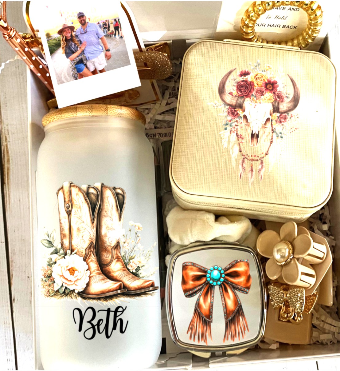 Cowgirl western-chic gift box