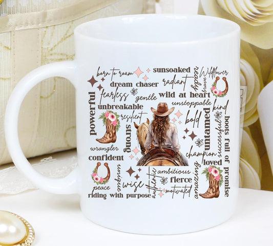 Cowgirl mug, Coffee mug gift for mom, Beth Mug