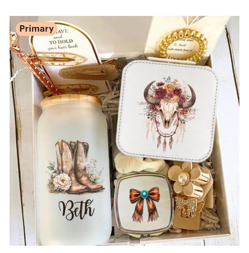 Cowgirl western-chic gift box