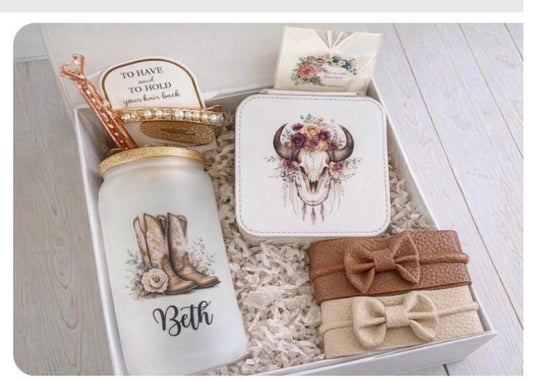 Cowgirl western-chic gift box