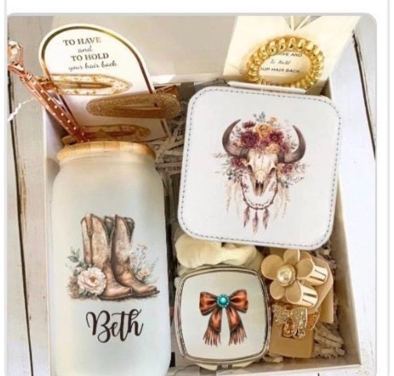 Cowgirl western-chic gift box