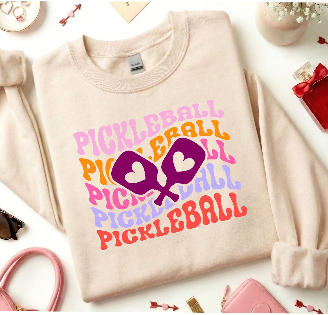 Black Retro Pickleball Sweatshirt, Warmup Clothes