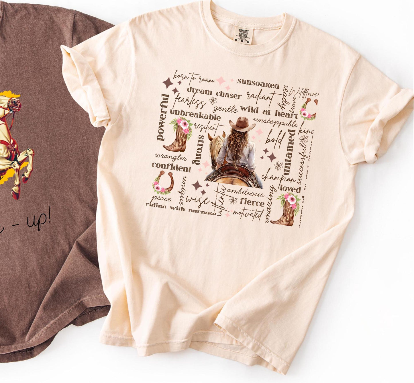 Giddy up Graphic Western Tee Shirt Ladies